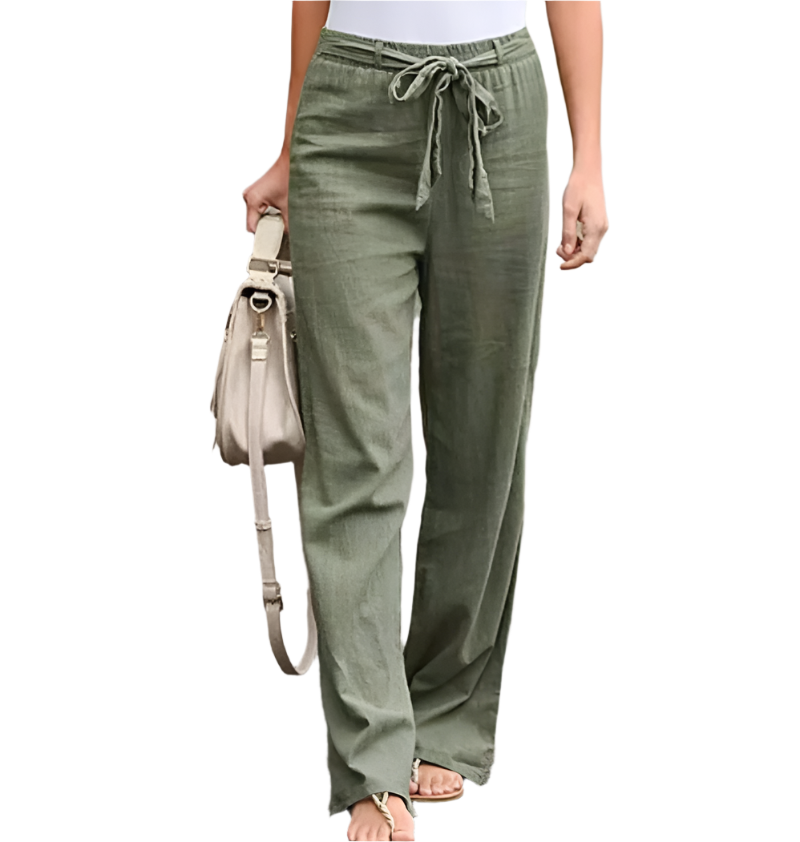 Camille – Elegante High-Waist Damesbroek met Taps Toelopende Pijpen