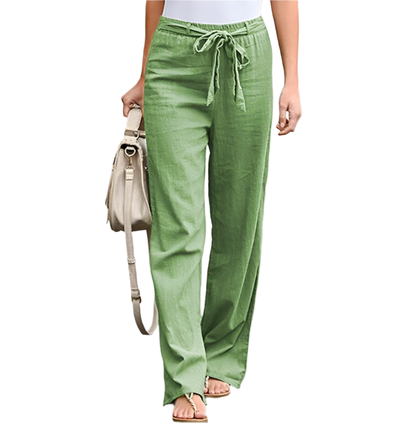 Camille – Elegante High-Waist Damesbroek met Taps Toelopende Pijpen