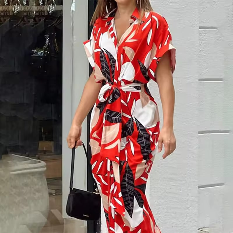 Giulietta – Zomers Dames Maxi Jurk met Knoopsluiting en Valt Elegant