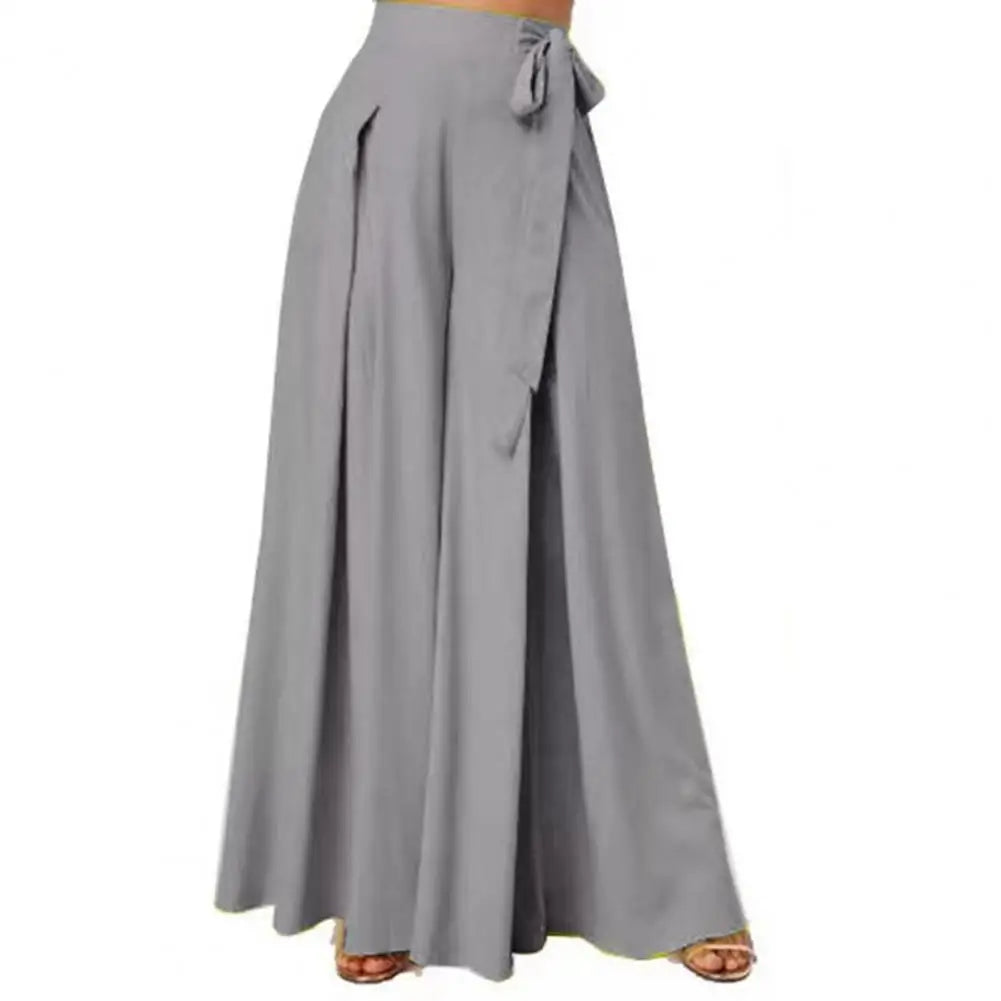Alessia – Wijde Dames Skirtpants met Strikdetail