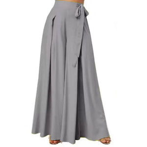 Alessia – Wijde Dames Skirtpants met Strikdetail