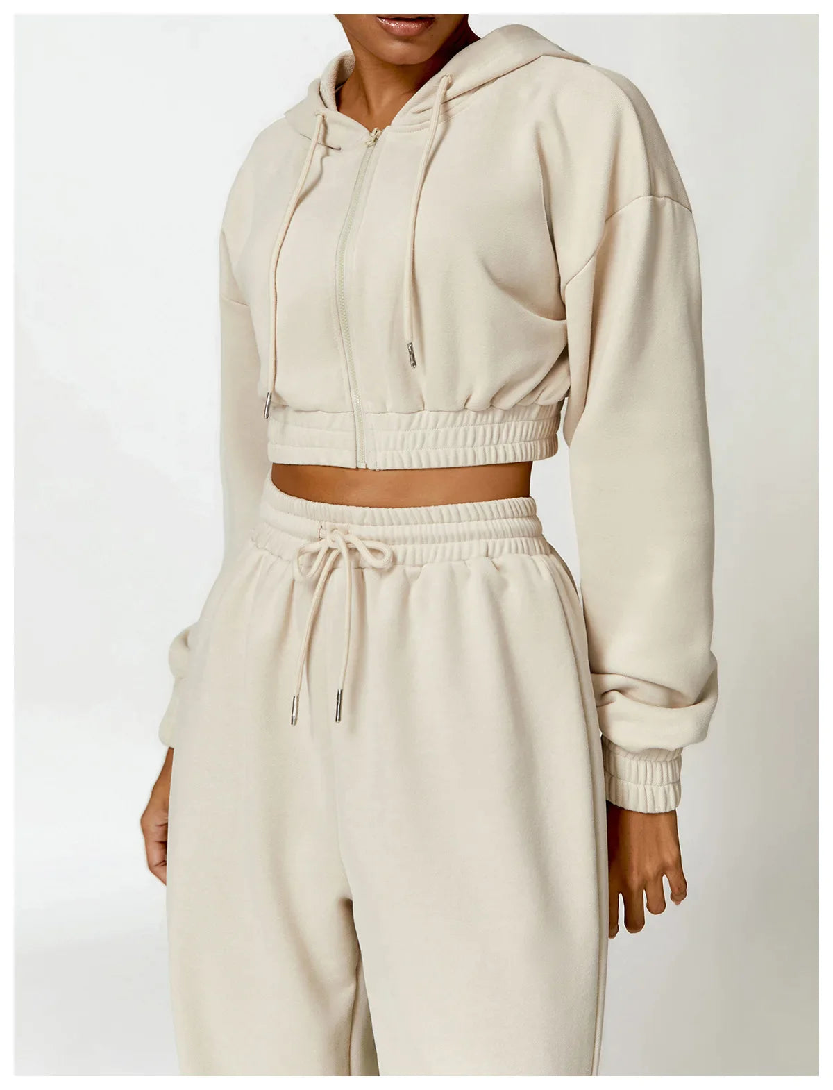 LinaLussa™ Haute Sleeco Cropped Hoodie Set