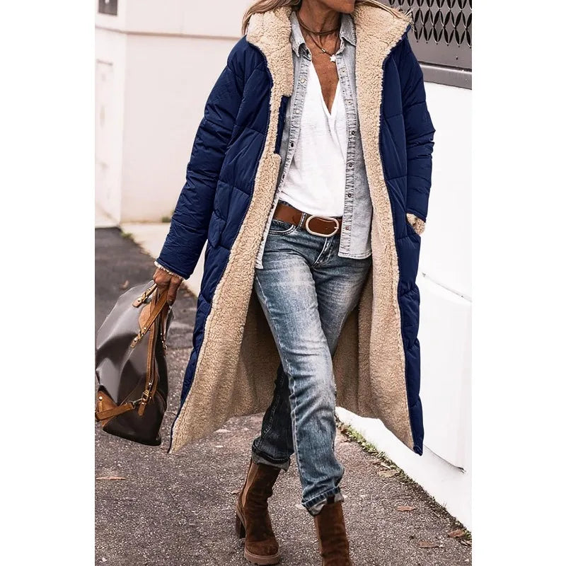 Frida – Dames Reversible Sherpa Fleece Winterjas