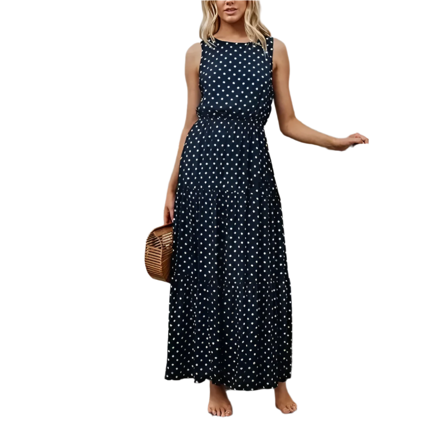 Isabella – Bohemian Mouwloze Chiffon Jurk voor Dames