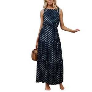 Isabella – Bohemian Mouwloze Chiffon Jurk voor Dames