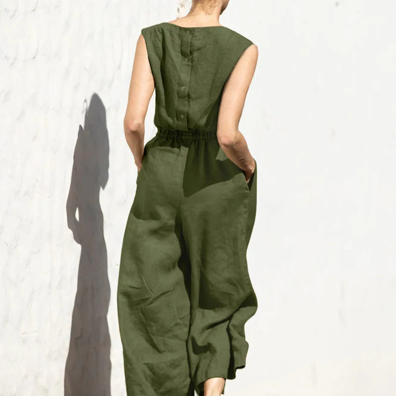 Elena™ linnen jumpsuit