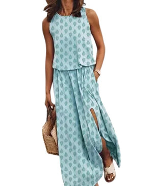 Keysie – Luchtige Mouwloze Maxi Zomerjurk voor Dames