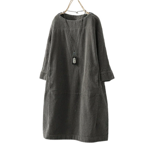 Mirella – Zachte Corduroy Retro Jurk voor Vrouwen