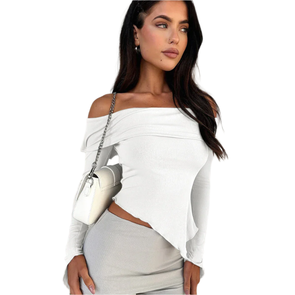 Isabella – Slim Fit Off-Shoulder Damesblouse