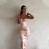 LunaBellini Floral Spaghettibandjurk Voor Vrouwen
