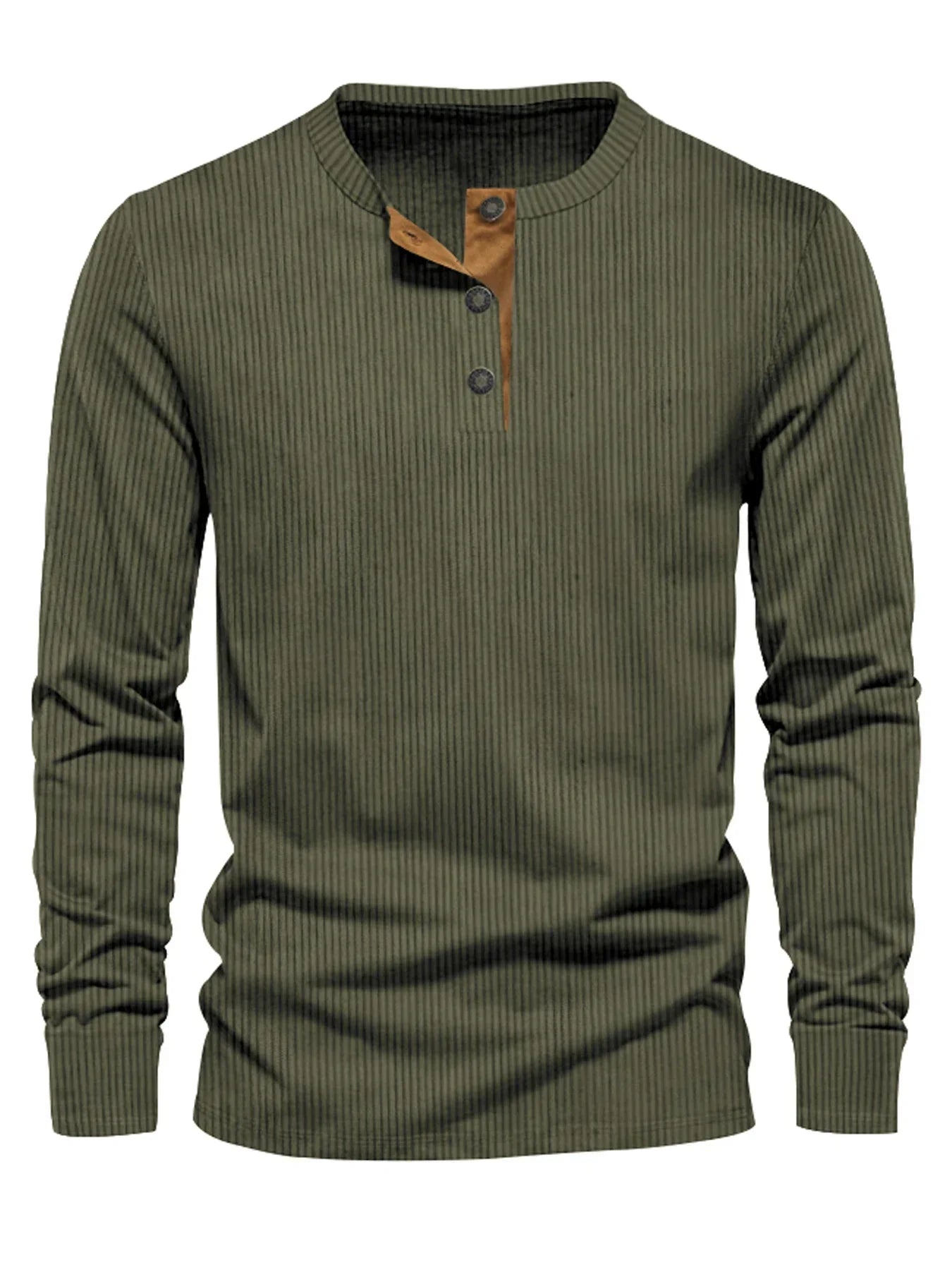 Kristoff – Ribgebreide Henley Heren Trui