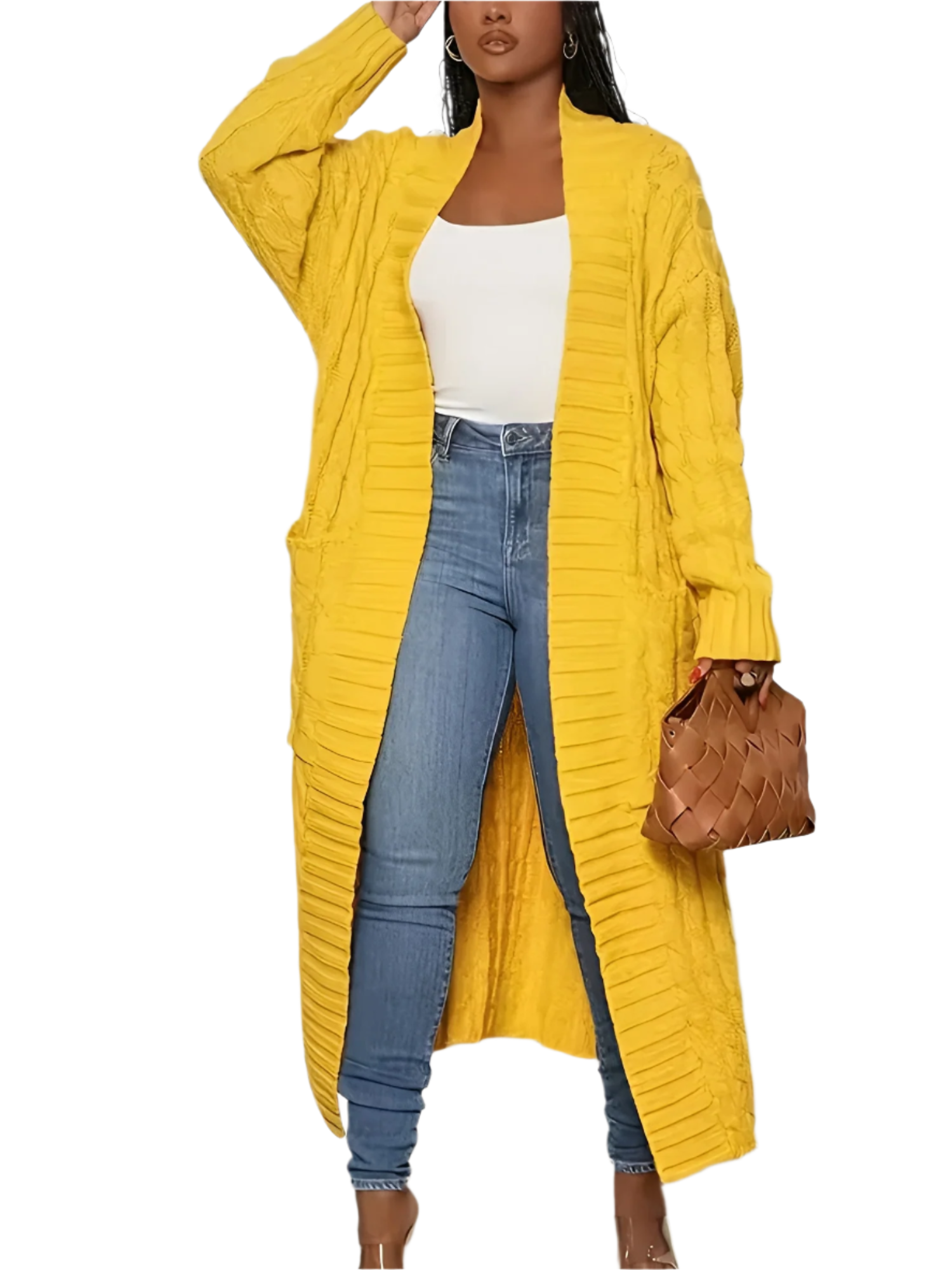Clara – Gebreide Lange Damesvest