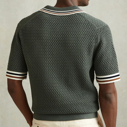 Lorenzo – Premium Korte Mouwen Gebreide Herenshirt