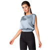 Lisa – Zomerse Satijnen Open Rug Top voor Dames