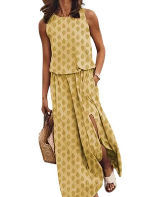Keysie – Luchtige Mouwloze Maxi Zomerjurk voor Dames