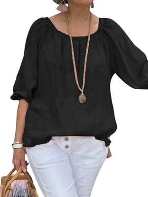 Ruffa – Luchtig Plus-Size Dames T-shirt van Katoen-Hennep