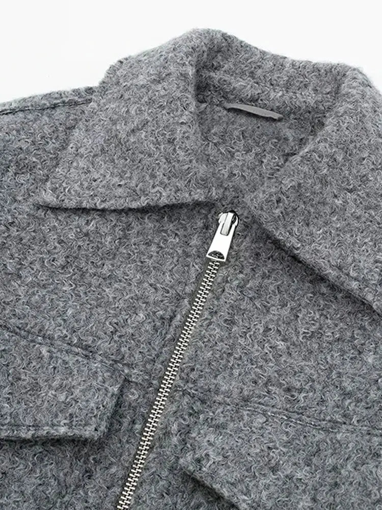 Andrea – Vintage Stijl Dames Cropped Jas met Rits