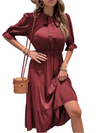 Amélie – Elegante Dames Midi-Jurk met Strikdetail