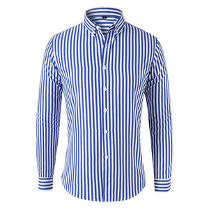 Colvani – Gestreept Slim Fit Overhemd voor Heren