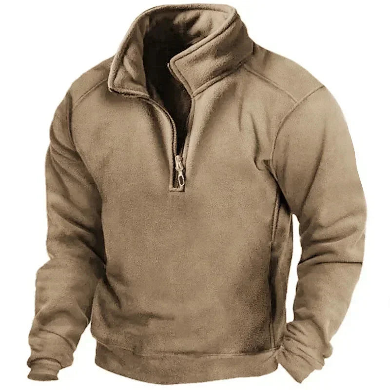 Symon – Heren Polar Fleece Tactical Trui met Halve rits