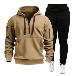 Cassian – Utility-Fit Heren Trainingspak met Hoodie en Joggingbroek