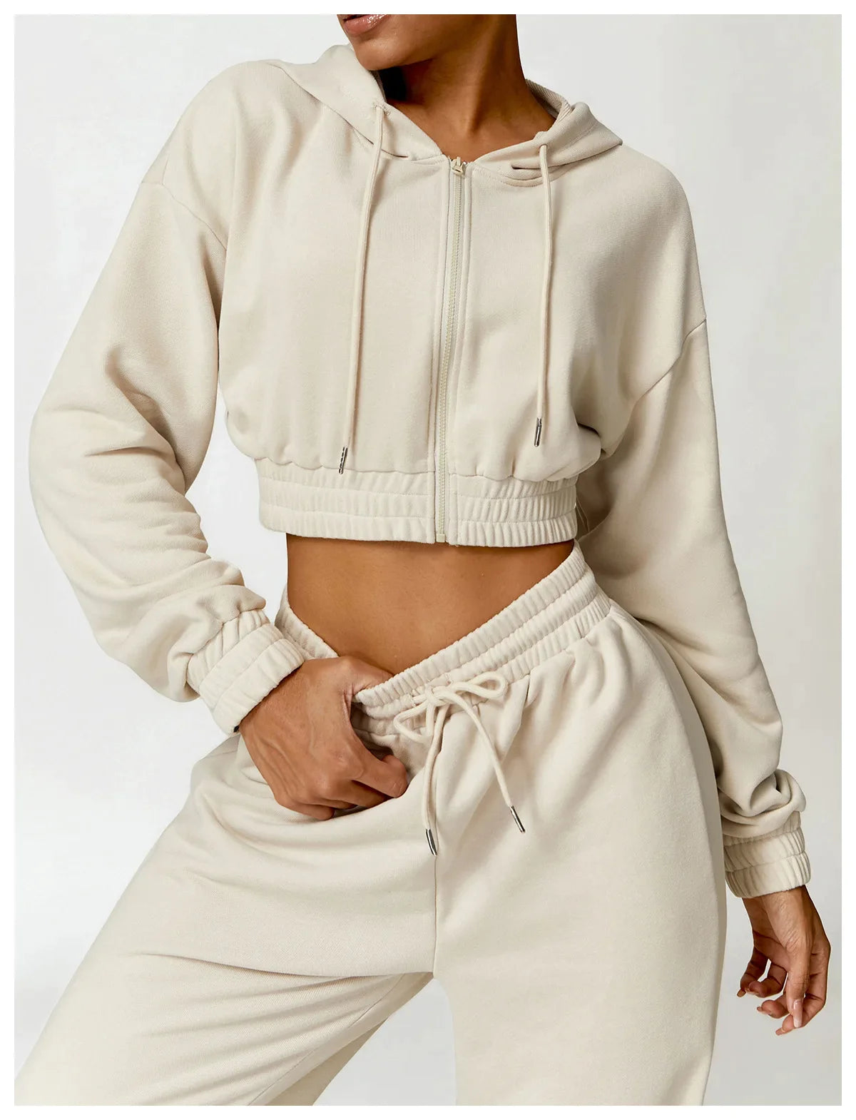 LinaLussa™ Haute Sleeco Cropped Hoodie Set