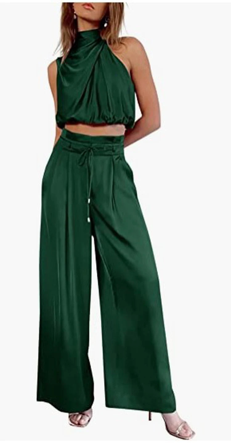 Maliyah – Vrouwenset met Zijdezachte Plissé Look