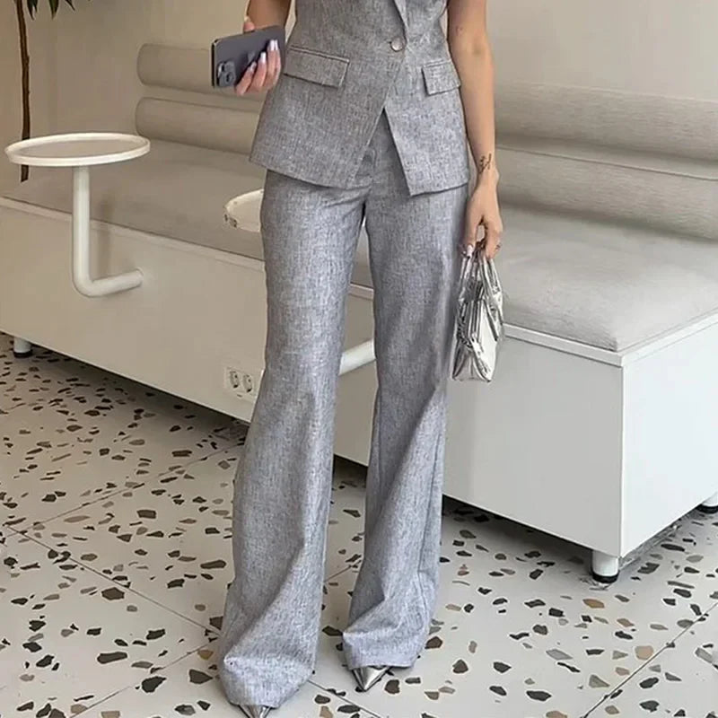 Elena – Mouwloze Zomerse Dames Office Set