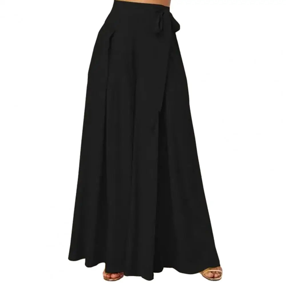 Alessia – Wijde Dames Skirtpants met Strikdetail