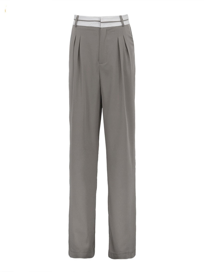 Sophia – Hoogwaardige Dames Rechte Broek met Hoge Taille