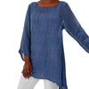 Chiara – Luchtige Dames Linnen Blouse met Halve Mouw