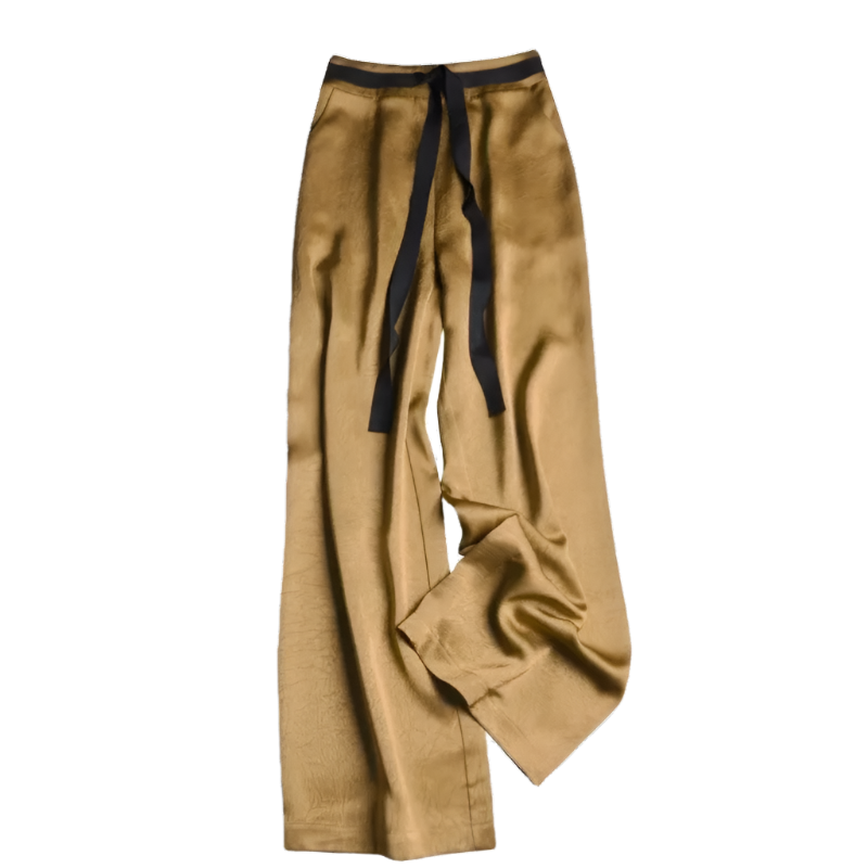 Elena – Luchtige Ice Silk Damesbroek met Rechte Pijpen