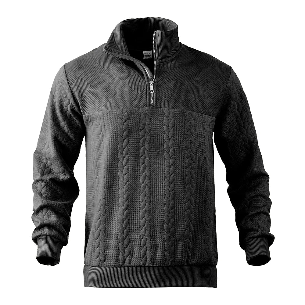 Lorenzo – Heren Trui met Relaxte Pasvorm en Stijlvolle Quarter-Zip
