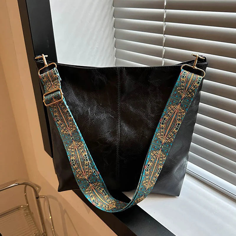 Elena – Ruime Vintage Dames Schoudertas