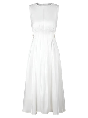 Sofia – Elegante Witte Satijnen Jurk voor Dames