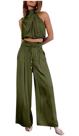 Maliyah – Vrouwenset met Zijdezachte Plissé Look