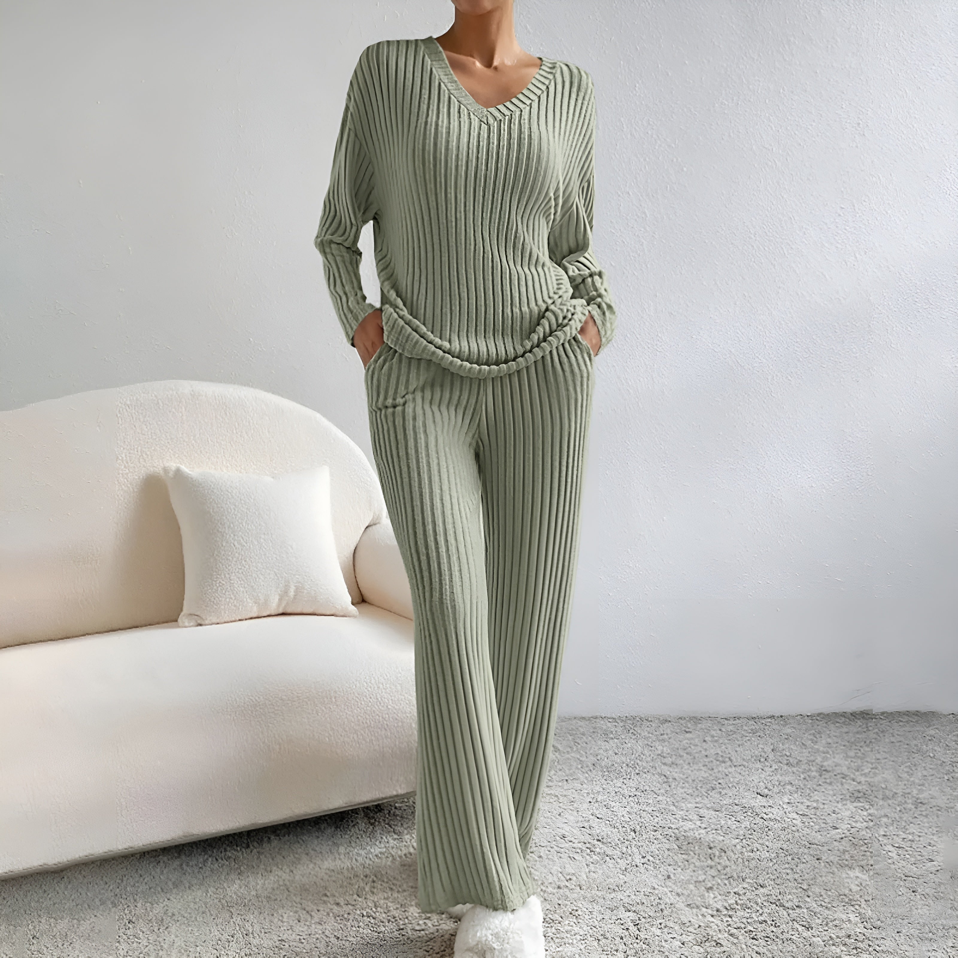 Elena – Comfortabele Gebreide Dames Loungewear Set