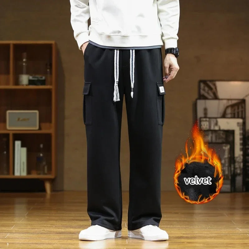 Lorenzo – Relaxte Heren Velvet Cargo Joggingbroek