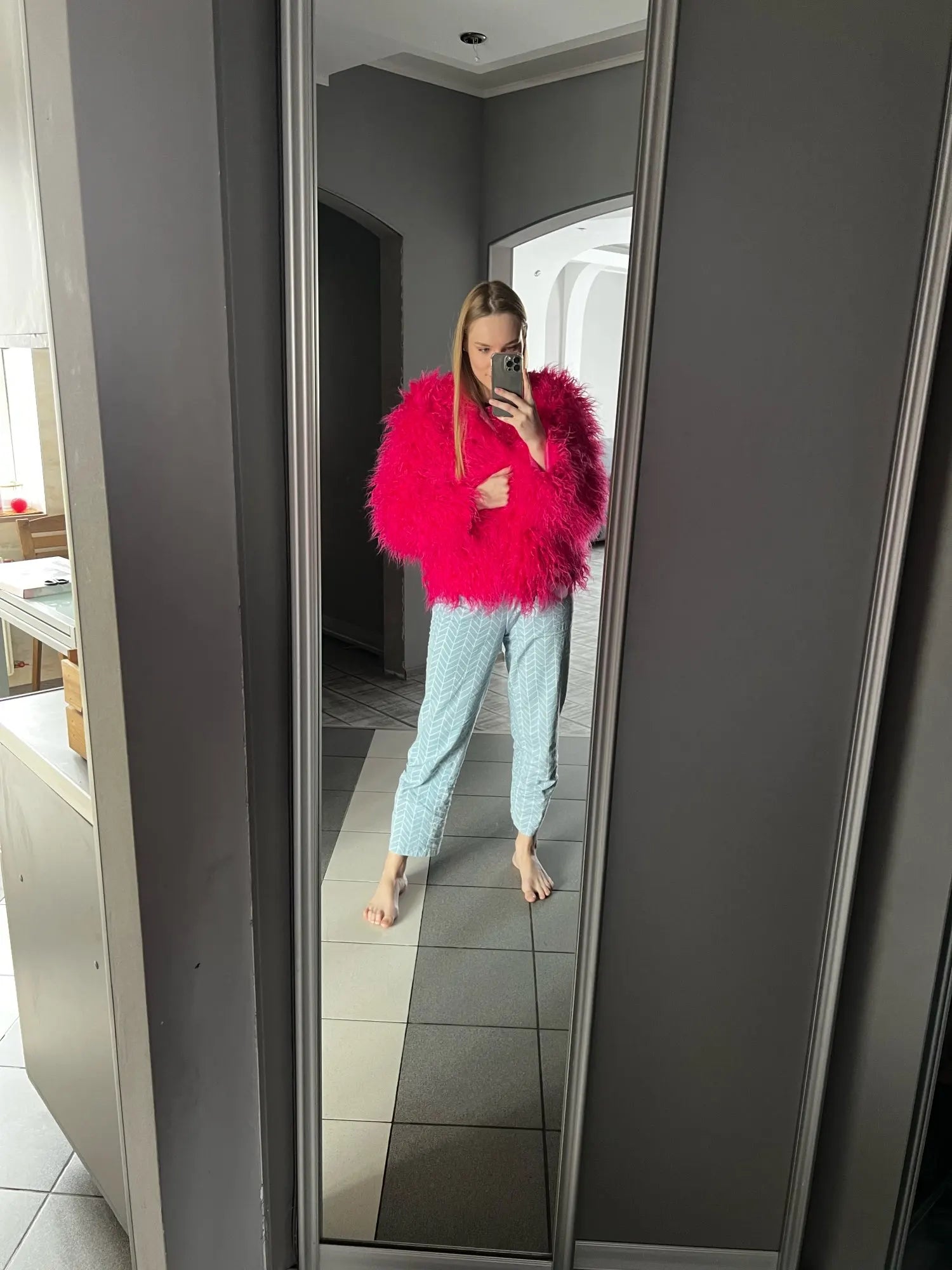 Elisa – Levendige Unisex Festival Faux Fur Jas