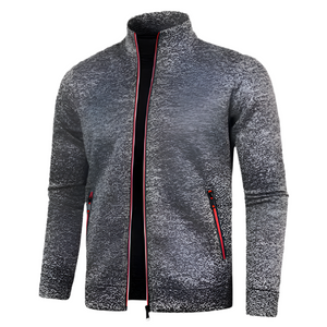 Ramil – Heren Sweatvest met Hoge kraag en Rits