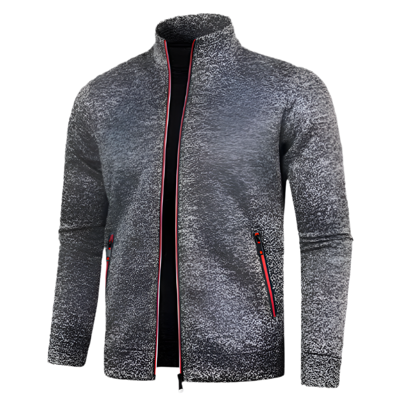 Ramil – Heren Sweatvest met Hoge kraag en Rits