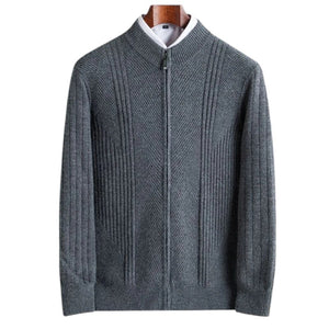 Raffy – Gebreide Heren Zip-Trui met Stretch en Warmte