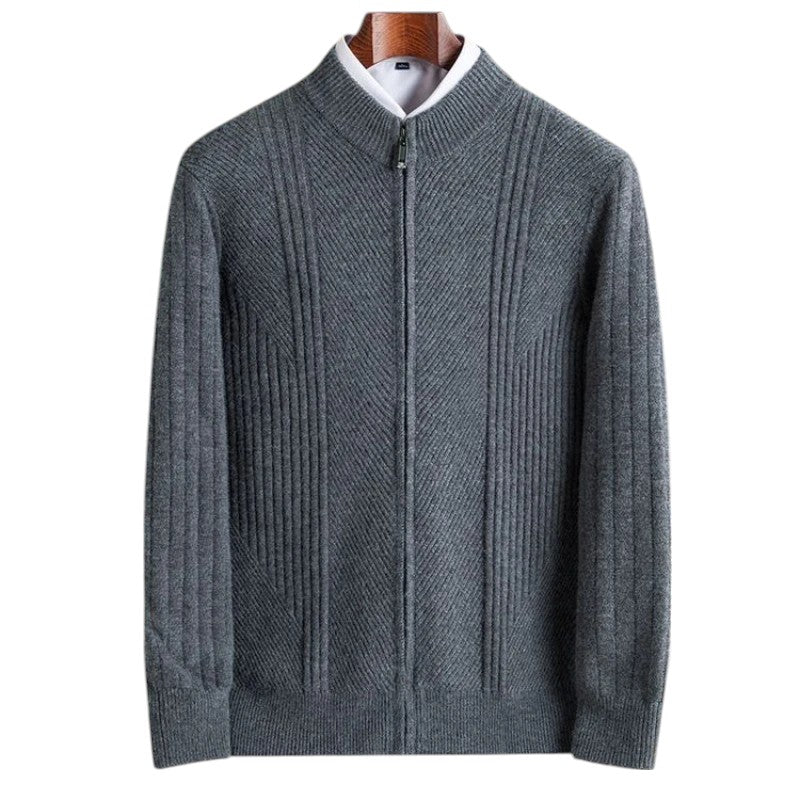 Raffy – Gebreide Heren Zip-Trui met Stretch en Warmte