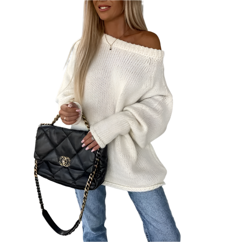 Diana – Losvallende Off-Shoulder Gebreide Damestrui