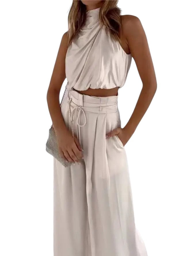 Maliyah – Vrouwenset met Zijdezachte Plissé Look