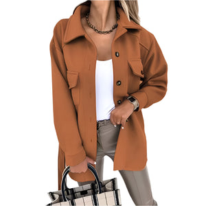 Jenel – Elegante Damesjas met Ceintuur en Polokraag van Wolmix