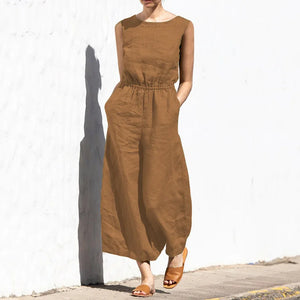 Elena™ linnen jumpsuit