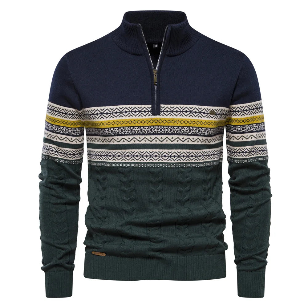 Lorenzo – Stijlvolle Heren Fair Isle Wollen Trui
