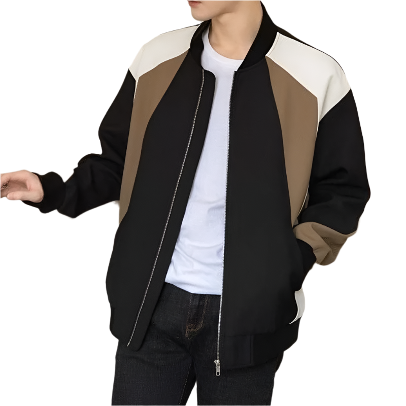 Bently – Kreukvrije Heren Baseball Jas met Contrastpanelen