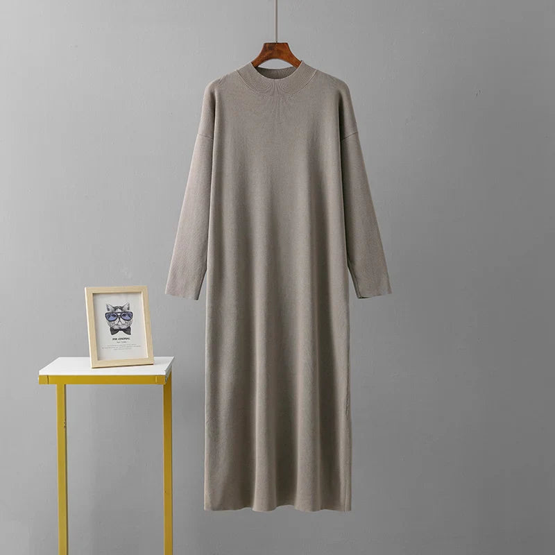 Sophia – Elegante Dames Tweedelige Jurk met Contrastkraag